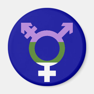 Genderqueer-Flagge Trans-Symbol Magnet