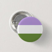 Genderqueer Flaggen-Abzeichen Button (Vorne & Hinten)
