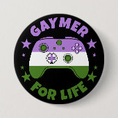 Genderqueer Gaymer für den Video-Gamemcontroller Button (Vorderseite)