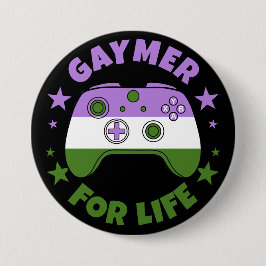 Genderqueer Gaymer für den Video-Gamemcontroller Button