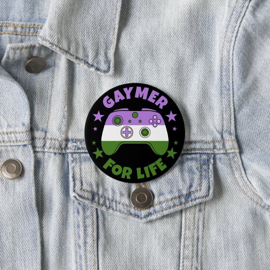 Genderqueer Gaymer für den Video-Gamemcontroller Button (Beispiel)