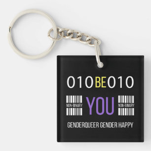 Genderqueer Happy Schlüsselanhänger