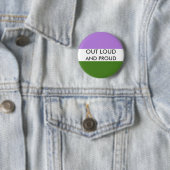 Genderqueer HERAUS LAUTER UND STOLZER Knopf Button (Beispiel)