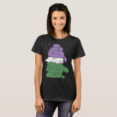 Genderqueer Kitten Gay Pride LGBTQ Queer Flag T-Shirt (Vorne ganz)