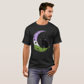 Genderqueer Moon Space Cat Pride Flag LGbt Subtil T-Shirt (Vorne ganz)