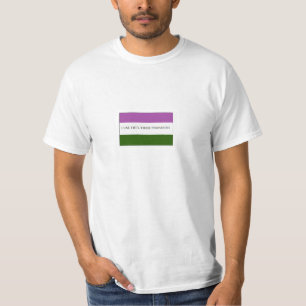 Genderqueer Nonbinary Flaggen-Stolz sie Pronomina T-Shirt