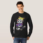 Genderqueer Nonbinary Pride LGBTQ Foxes T-Shirt (Vorne ganz)