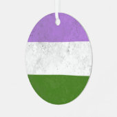 Genderqueer Ornament Aus Metall (Vorderseite links)