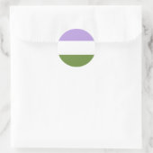 Genderqueer Pride Circle Aufkleber (Tasche)