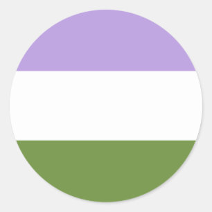 Genderqueer Pride Circle Aufkleber