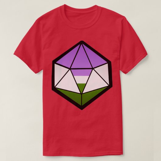 Genderqueer Pride D20 T-Shirt (Design vorne)