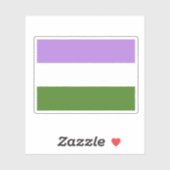 Genderqueer Pride Flag Aufkleber (Blatt)