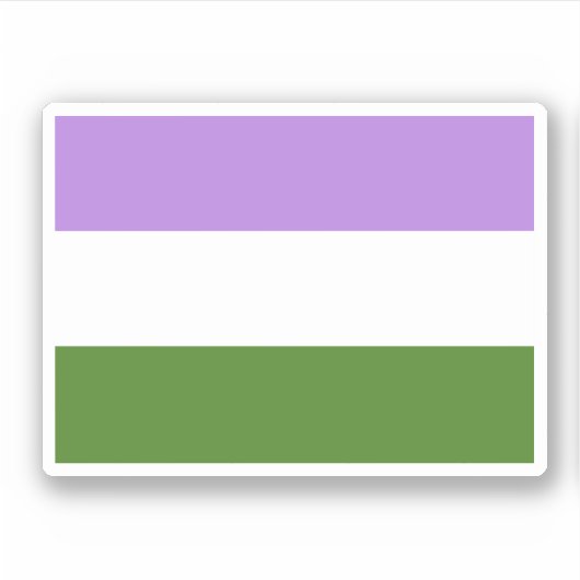 Genderqueer Pride Flag Aufkleber (Vorderseite)