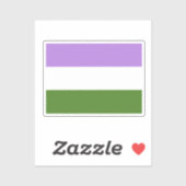Genderqueer Pride Flag Aufkleber (Blatt)