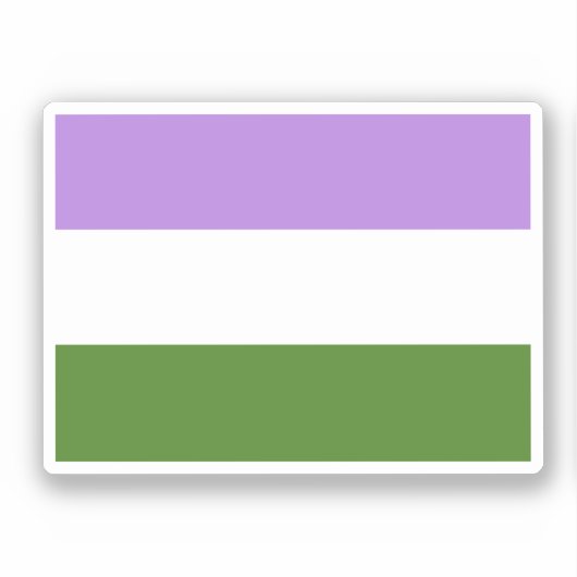 Genderqueer Pride Flag Aufkleber (Vorderseite)