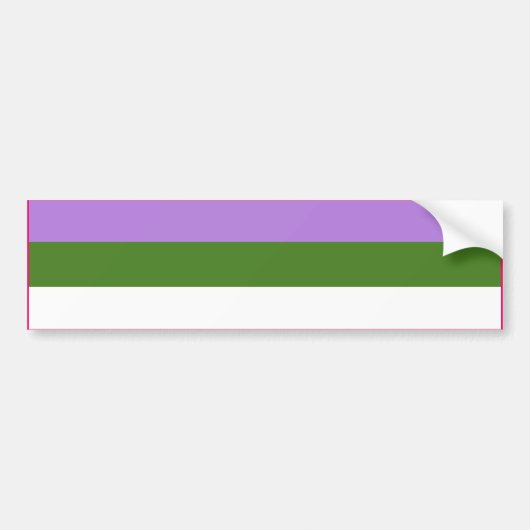 GENDERQUEER PRIDE FLAG BAR AUTOAUFKLEBER (Vorne)