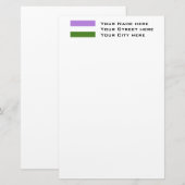 Genderqueer Pride Flag Briefpapier (Vorne/Hinten)