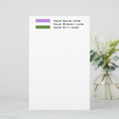 Genderqueer Pride Flag Briefpapier (Stehend Vorderseite)