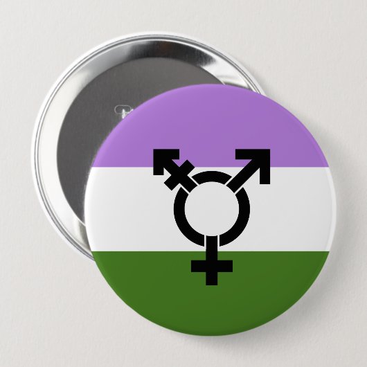 Genderqueer Pride Flag Button (Vorne & Hinten)