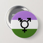 Genderqueer Pride Flag Button (Vorne & Hinten)