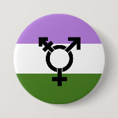 Genderqueer Pride Flag Button (Vorderseite)