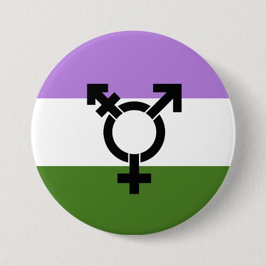 Genderqueer Pride Flag Button (Vorderseite)