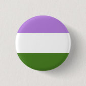 Genderqueer Pride Flag Button (Vorderseite)