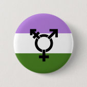 Genderqueer Pride Flag Button (Vorderseite)