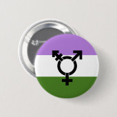 Genderqueer Pride Flag Button (Vorne & Hinten)