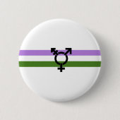 Genderqueer Pride Flag Button (Vorderseite)