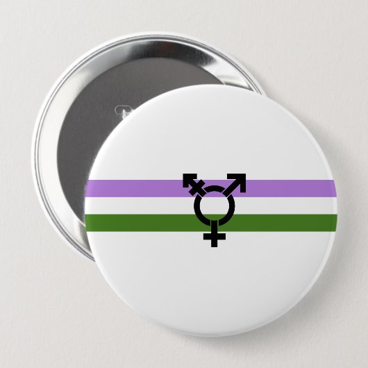 Genderqueer Pride Flag Button (Vorne & Hinten)