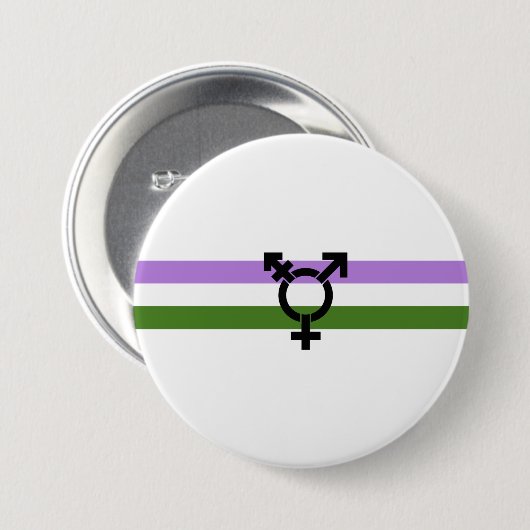 Genderqueer Pride Flag Button (Vorne & Hinten)