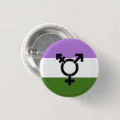 Genderqueer Pride Flag Button (Vorne & Hinten)