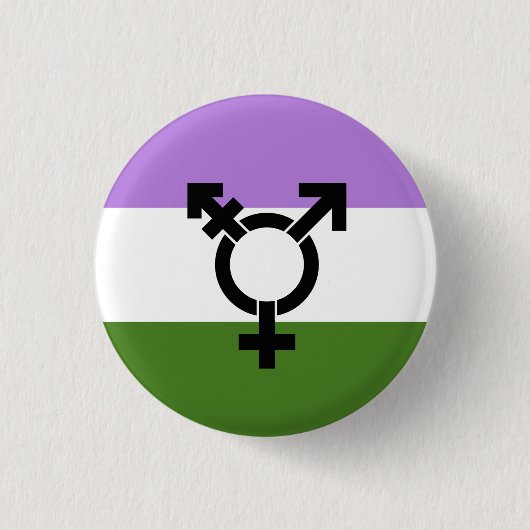 Genderqueer Pride Flag Button (Vorderseite)