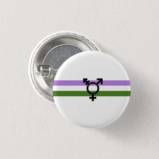 Genderqueer Pride Flag Button (Vorne & Hinten)