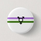 Genderqueer Pride Flag Button (Vorderseite)