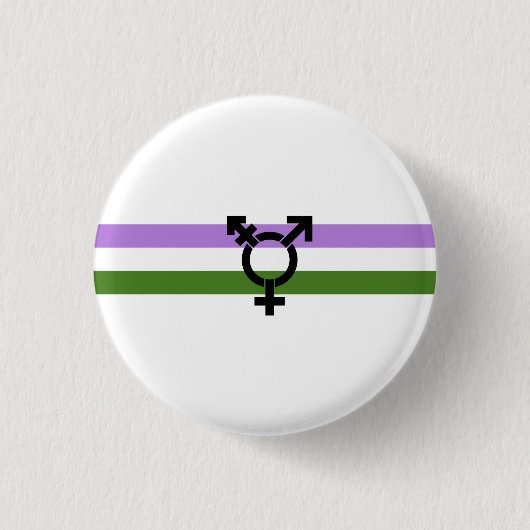 Genderqueer Pride Flag Button (Vorderseite)