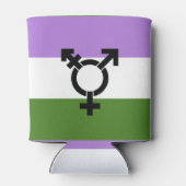Genderqueer Pride Flag Dosenkühler (Rückseite)