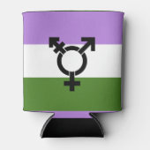 Genderqueer Pride Flag Dosenkühler (Vorderseite)