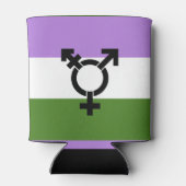Genderqueer Pride Flag Dosenkühler (Rückseite)