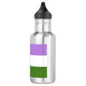Genderqueer Pride Flag Edelstahlflasche (Rechts)