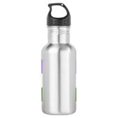 Genderqueer Pride Flag Edelstahlflasche (Rückseite)