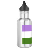 Genderqueer Pride Flag Edelstahlflasche (Links)