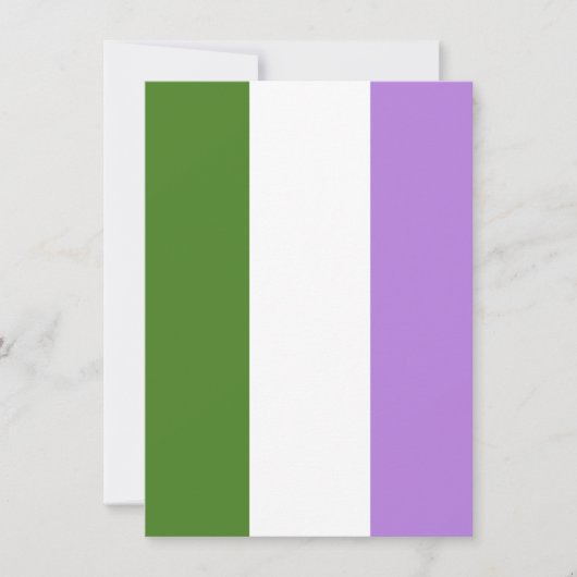 Genderqueer Pride Flag Feiertagskarte (Vorderseite)