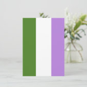 Genderqueer Pride Flag Feiertagskarte (Stehend Vorderseite)