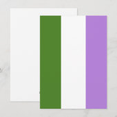 Genderqueer Pride Flag Feiertagskarte (Vorne/Hinten)