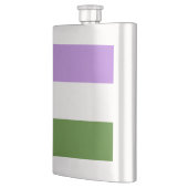Genderqueer Pride Flag Flachmann (Links)