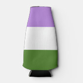 Genderqueer Pride Flag Flaschenkühler (Vorderseite)