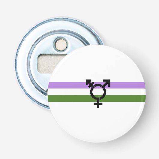Genderqueer Pride Flag Flaschenöffner (Vorderseite)