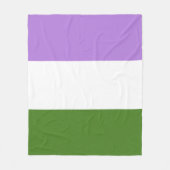 Genderqueer Pride Flag Fleecedecke (Vorderseite)